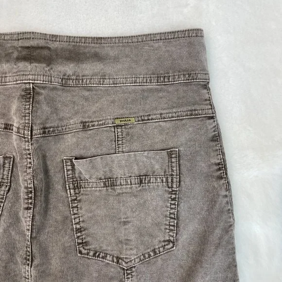 PrAna Merrigan Skirt 10 Corduroy Stretch Button-Through Brown Women's - Picture 5 of 11